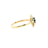 Elegant Sapphire and Diamond Ring Set in 18ct Yellow Gold