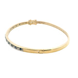 Stunning 9ct Yellow Gold Sapphire and Diamond Bangle