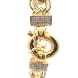 Elegant 9ct Yellow Gold Fancy Link Bracelet with Diamond-Set Euro Clasp – A Timeless Investment Piece