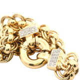 Elegant 9ct Yellow Gold Fancy Link Bracelet with Diamond-Set Euro Clasp – A Timeless Investment Piece