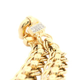 Elegant 9ct Yellow Gold Fancy Link Bracelet with Diamond-Set Euro Clasp – A Timeless Investment Piece