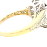 Exquisite Yellow and White Gold Diamond Ring – Ideal Engagement Ring