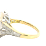 Exquisite Yellow and White Gold Diamond Ring – Ideal Engagement Ring