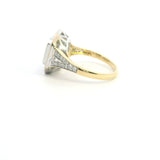 Exquisite Yellow and White Gold Diamond Ring – Ideal Engagement Ring