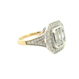 Exquisite Yellow and White Gold Diamond Ring – Ideal Engagement Ring