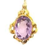 9ct Yellow Gold Single Stone Amethyst Antique Brooch Circa 1900