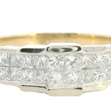 EXQUISITE 18CT YELLOW & WHITE GOLD 20 STONE DIAMOND RING