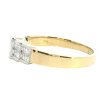 EXQUISITE 18CT YELLOW & WHITE GOLD 20 STONE DIAMOND RING