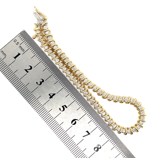 14ct Yellow Gold 56 Diamond Bracelet TDW 0.50cts