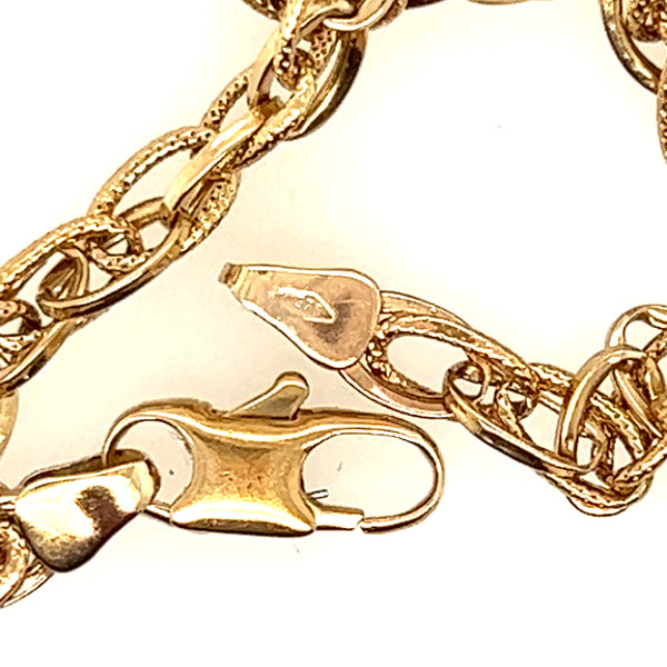 9ct Yellow Gold Double Oval Link Bracelet