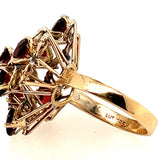 14ct Yellow Gold & Garnet Dress Ring