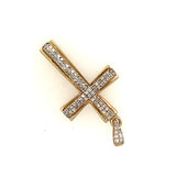 9ct Yellow Gold Diamond Set Cross