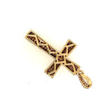 9ct Yellow Gold Diamond Set Cross