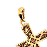 9ct Yellow Gold Diamond Set Cross