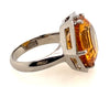 18ct White Gold & Citrine Handmade Ring 