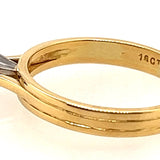 Impressive Yellow & White Gold Diamond Single Stone Ring