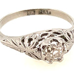 18ct White Gold & Old Mine Cut Diamond Ring