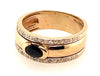 Sapphire & Diamond 9ct Yellow Gold Ring