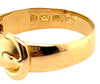 Antique 18ct Yellow Gold & Garnet Buckle Handmade Ring Birmingham Circa 1879
