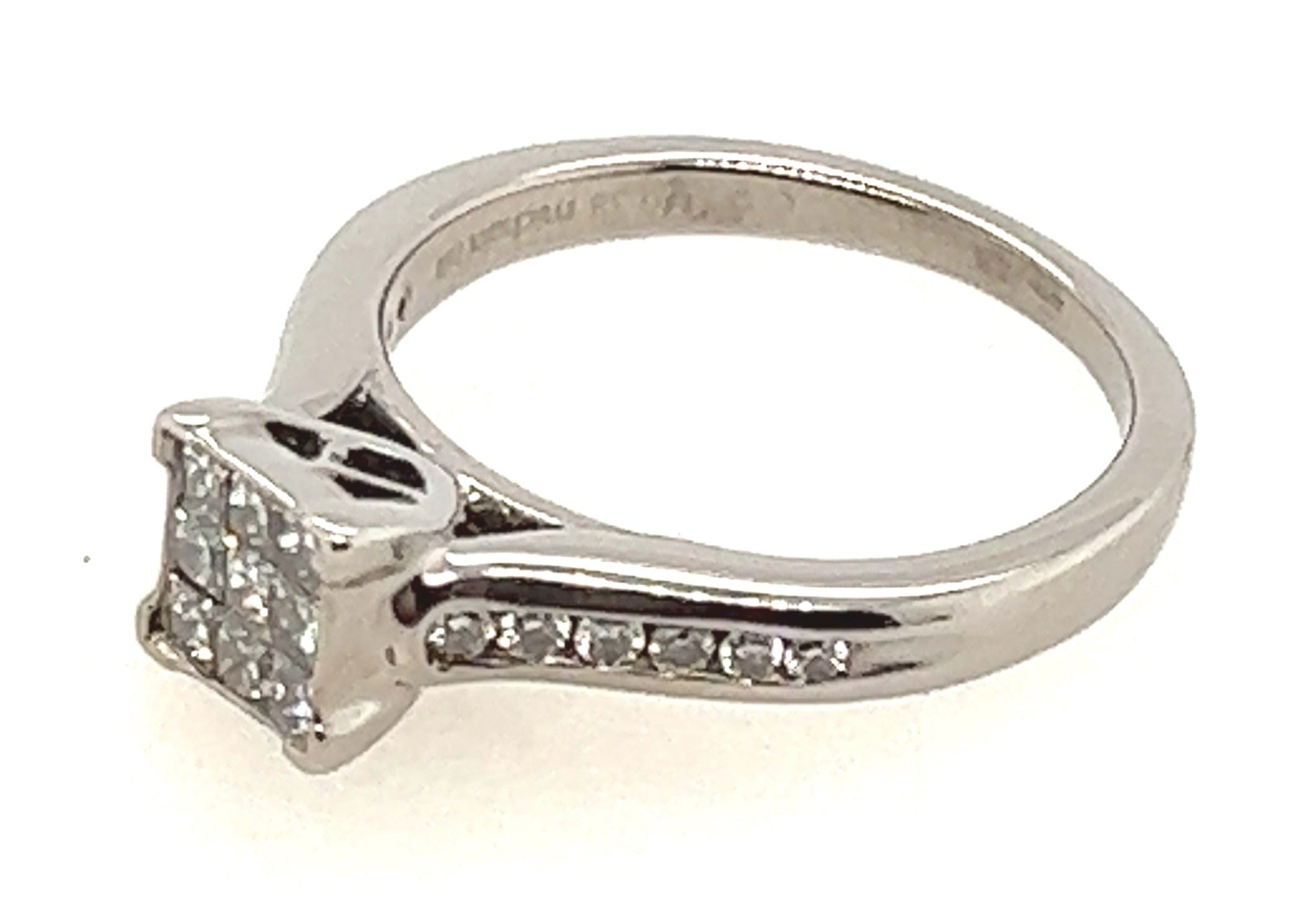 10ct White Gold & Diamond Ring Engagement Ring