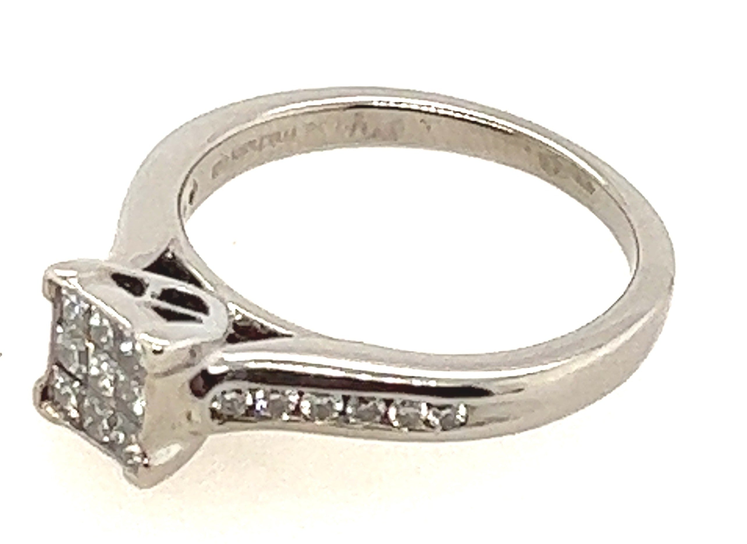 10ct White Gold & Diamond Ring Engagement Ring