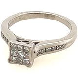 10ct White Gold & Diamond Ring Engagement Ring