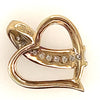 9ct Yellow Gold & Diamond Heart Pendant