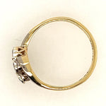 18ct Yellow & White Gold Diamond Handmade Ring 