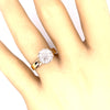 18ct Yellow & White Gold Diamond Cluster Ring