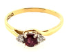 18ct Yellow & White Gold Ruby & Diamond Ring