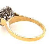 18ct Yellow & White Gold Diamond Halo Ring