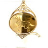 14ct Yellow Gold Mother of Pearl & Diamond Pendant and Chain