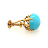 14ct Yellow Gold & Turquoise Screw Back Earrings