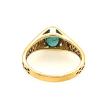 Emerald and Diamond Ring set in an 18ct Yellow Gold Band