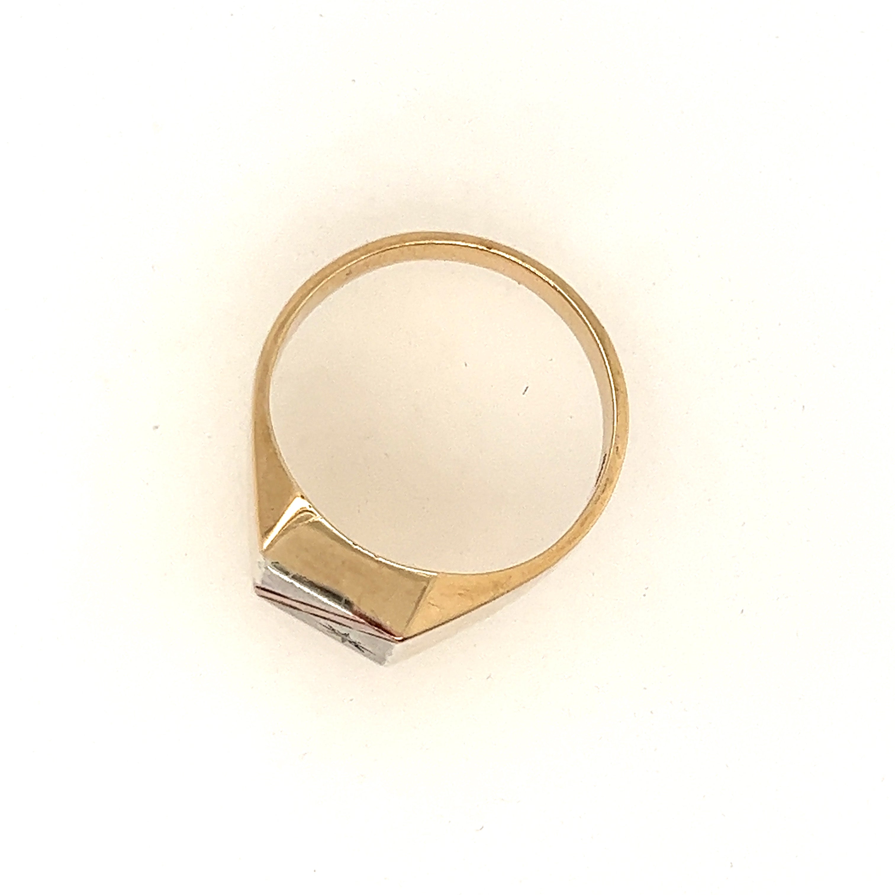 9ct Yellow, White & Rose Gold single stone Diamond Ring
