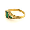 Emerald & Diamond 18ct yellow gold ring