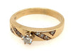 Diamond & 9ct Yellow Gold Ring Engagement Ring
