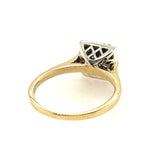 Elegant Yellow and White Gold Diamond Ring (Size US 7 1/2 | UK/AU P)