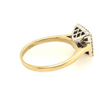 Elegant Yellow and White Gold Diamond Ring (Size US 7 1/2 | UK/AU P)