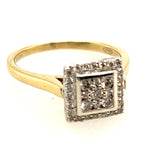 Elegant Yellow and White Gold Diamond Ring (Size US 7 1/2 | UK/AU P)