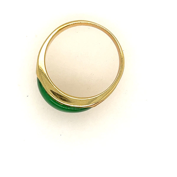 14ct Yellow Gold Jade Ring