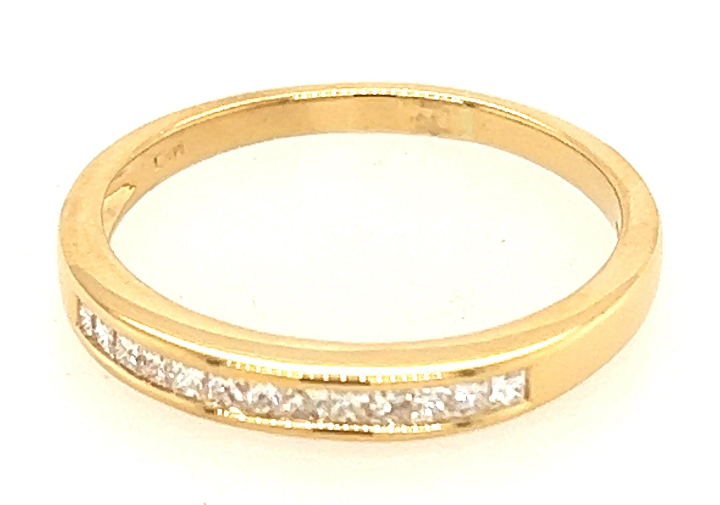 18ct Yellow Gold & Diamond Wedding Band Ring