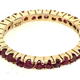 14ct Yellow Gold & Ruby Eternity Full Circle Ring 