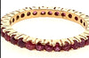14ct Yellow Gold & Ruby Eternity Full Circle Ring 