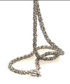 18ct White Gold Chain Necklace Braided Link Chain