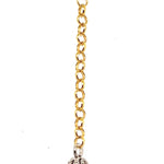 9ct Yellow & White Gold Cable Link Chain Necklace with White Gold Drop Centrepiece