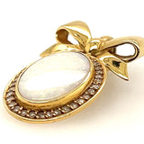 18ct Yellow Gold Opal and Diamond Enhancer/Pendant