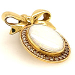 18ct Yellow Gold Opal and Diamond Enhancer/Pendant