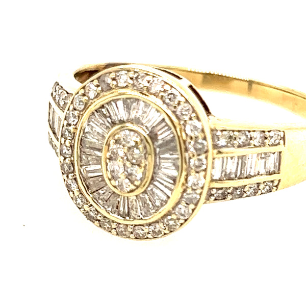 9ct Yellow Gold Diamond Ring