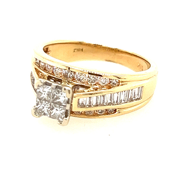 14k Yellow & White Gold Diamond Ring
